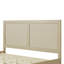 Lit plateforme California King en bois massif avec rotin