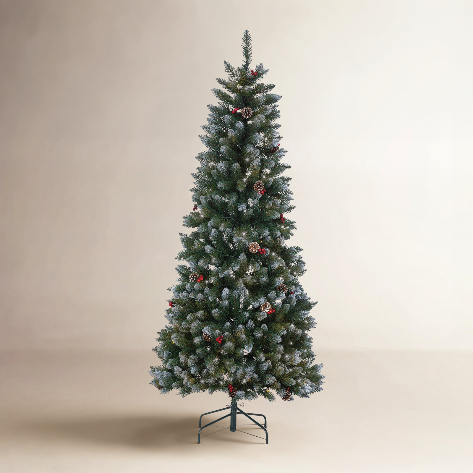 White Frosted 6' Pre-Lit Pine Christmas Tree