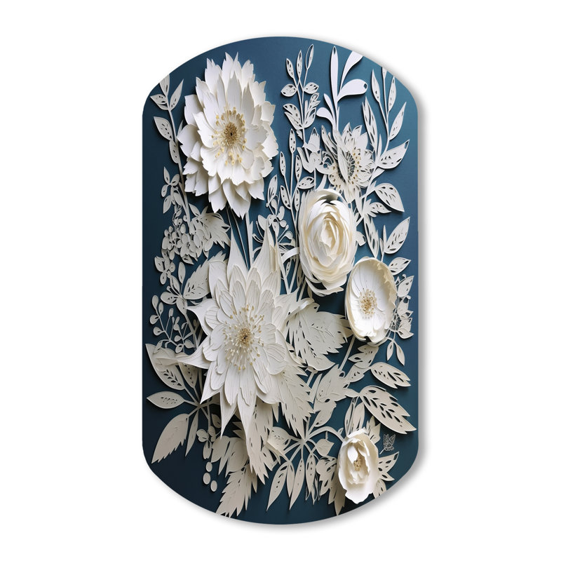 Whitehaven - Bouquet cylindrique, art mural asymétrique en métal, H 31 po x l 19 po
