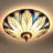 18" Tiffany Stained Glass Flush Mount Dimmable