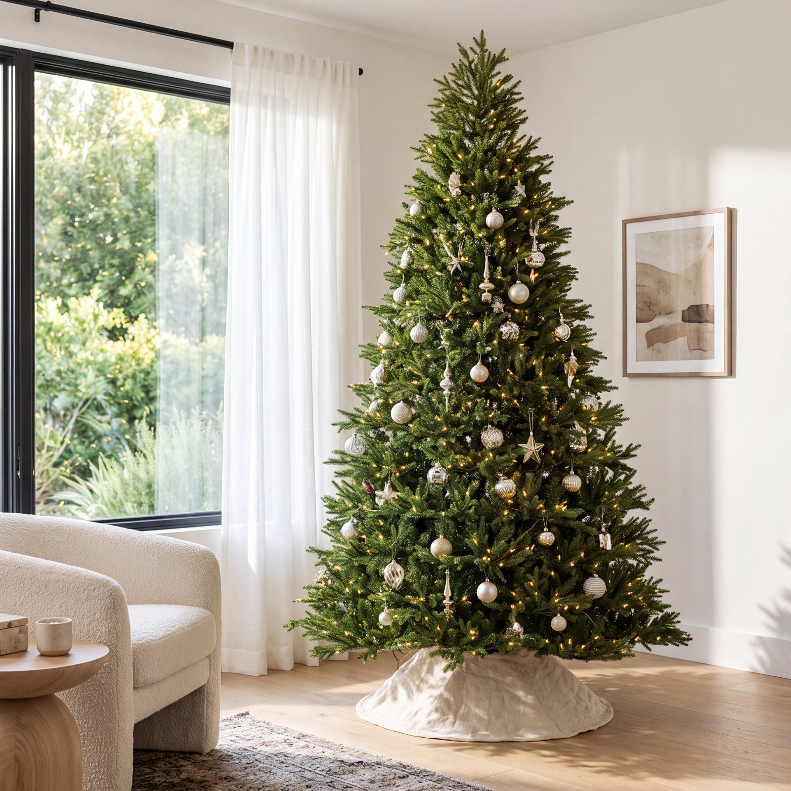 7.5' Lighted Artificial Fir Christmas Tree