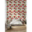Papier peint floral abstrait rouge-1098052007