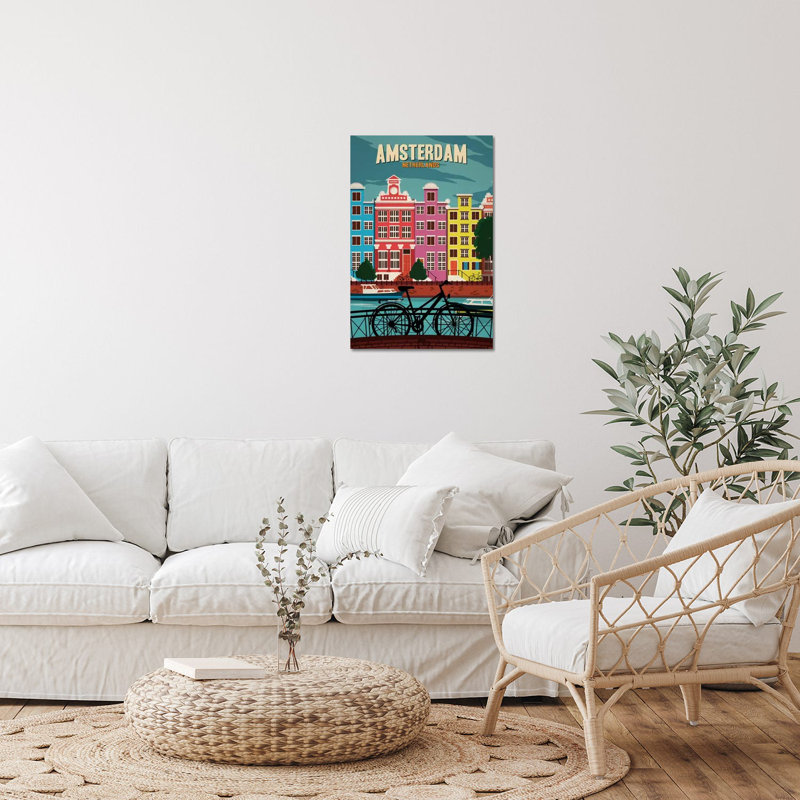 Amsterdam - impression sans cadre, H 24 po x l 16 po x P 0,25 po