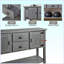 Console en bois massif 48 po Eucptus-2102669397