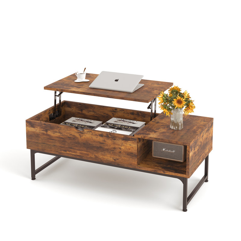 Table basse à plateau relevable
