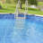 Main Access Above Ground Pool Ladder Steps w/ Pad + 2 Weights + LED Lite