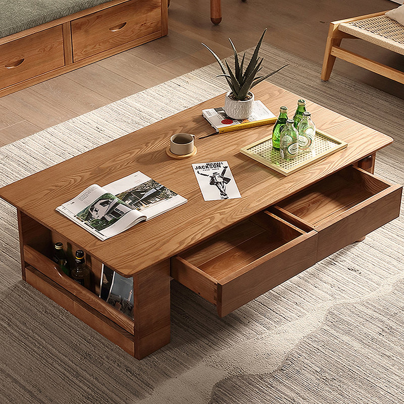 Japanese-style solid wood coffee table