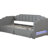 Twin Xl Size Gray Daybed With Extendable Function, Led And Two Storage Drawers, Pine Wood Structure Upholstered To King Gray, Improves Room Utility-1797870771