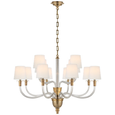 Thomas O'Brien Vivian Large Two-Tier Chandelier