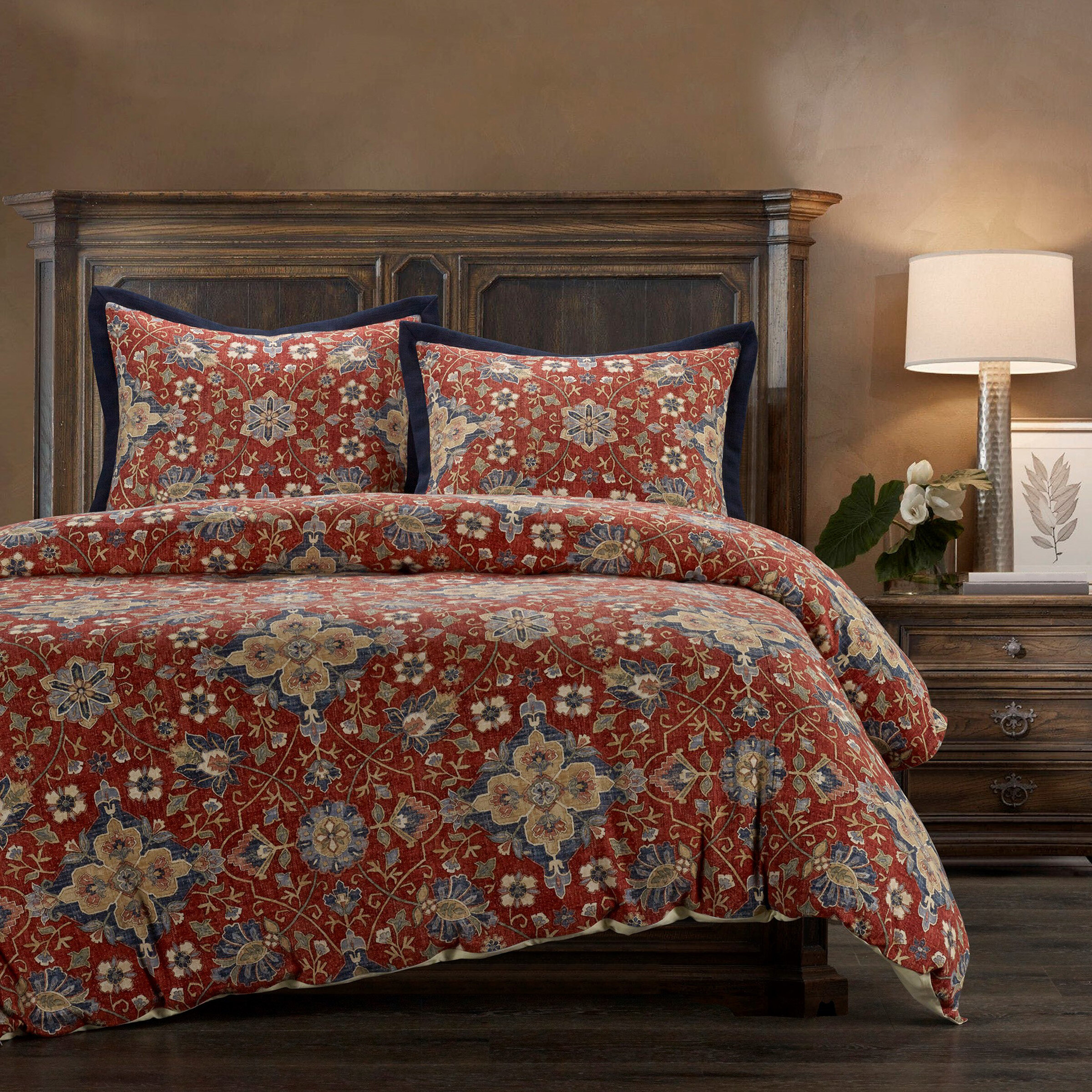 Floral Watercolor Comforter 7 Piece Set, Lush Decor