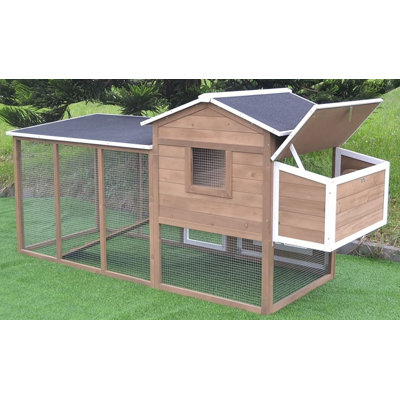 Menachem 17 Square Feet Chicken Coop with Chicken Run For Up To 4 Chickens