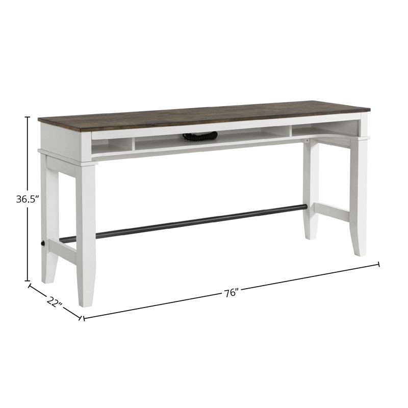 Solid Wood Dining Table, White