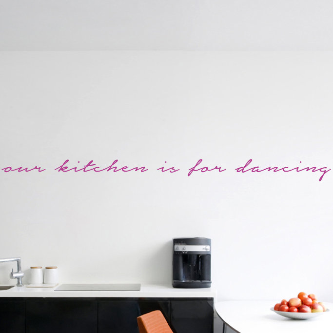 Décalcomanie murale pour la danse de cuisine, Rose vif