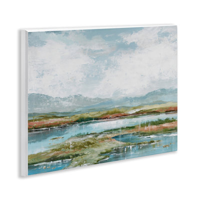 Modern Paint Landscape Wall Plaque Art by Max Maxx