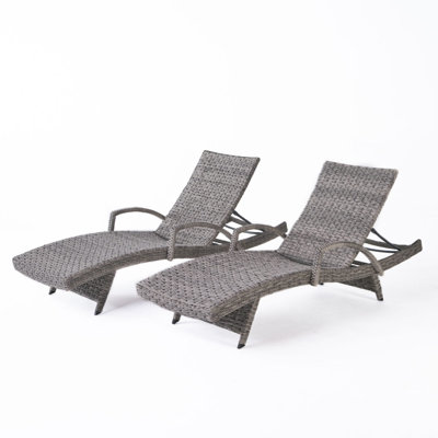 CRETE WICKER CHAISE LOUNGE
