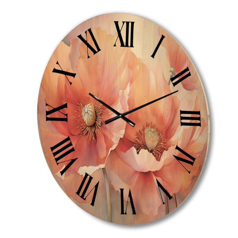 Horloge murale en bois massif Mirisa, Grand