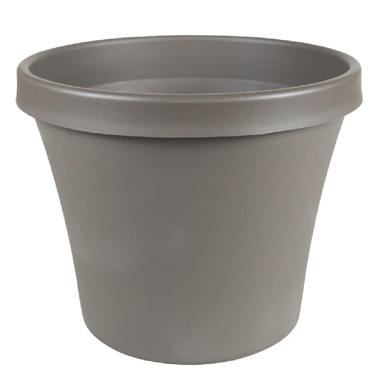 Terra Traditional Plastic Indoor/Outdoor Pot Planter, 20.25" H x 23.75" W x 23.75" D, Basil
