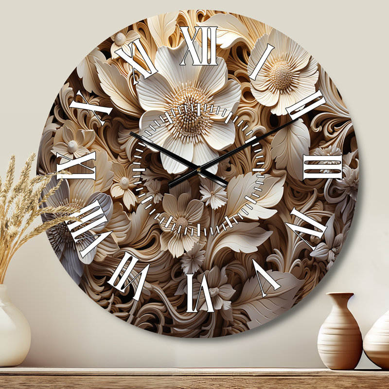 Horloge murale florale, Médium