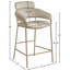 Tabouret de comptoir en velours beige Yara-75000053
