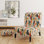 Multicolore Urban Elegance - Fauteuil de chambre rembourré moderne, fauteuil d'appoint géométrique moderne