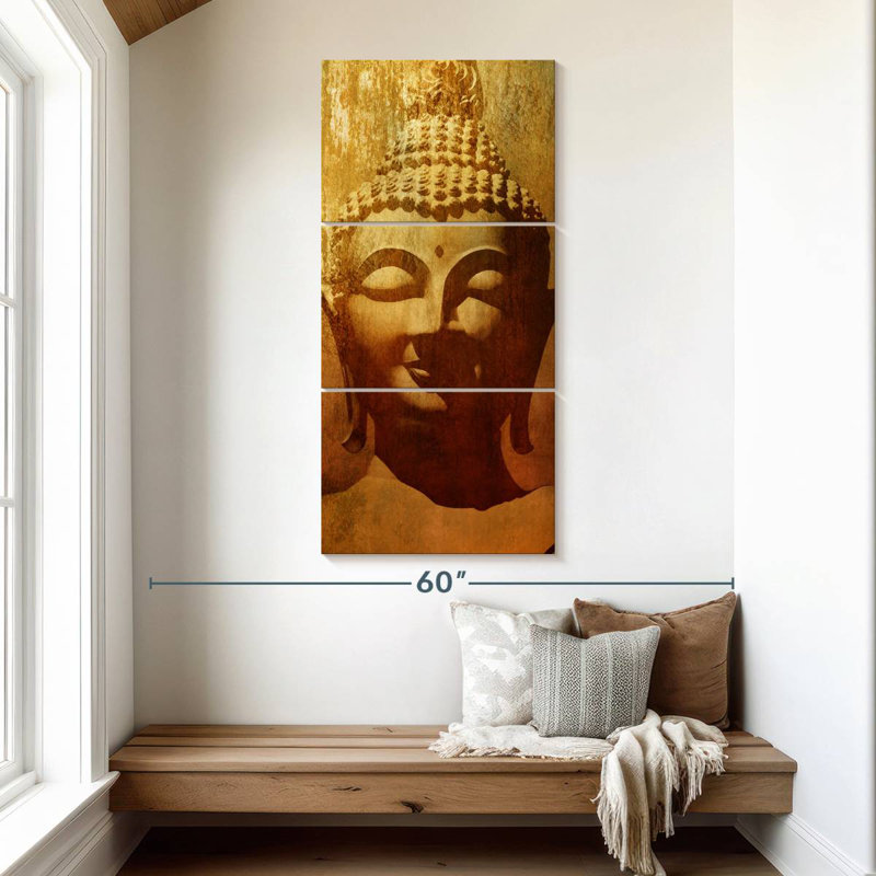 Antique Buddha Head, 52" H x 24" W