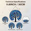 Panneau de vitrail arbre 12 po H-7986994