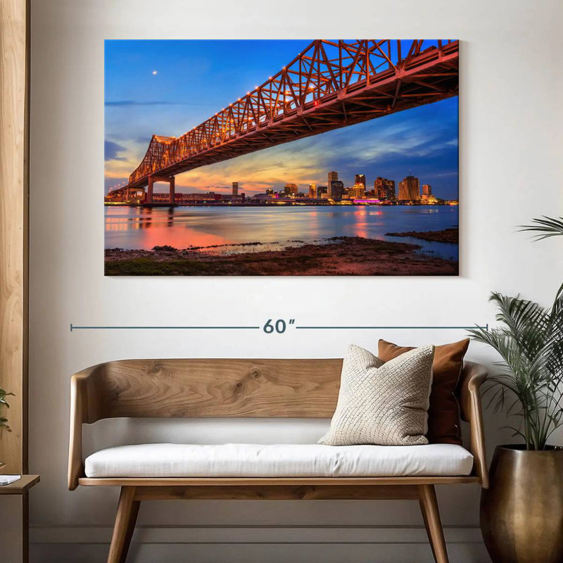 Lilie Crescent City Connection Bridge Sunset