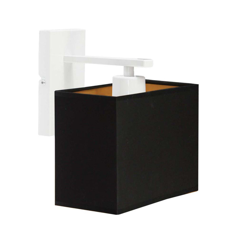 Generazio Armed Sconce, Matte White, Black