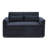 55" Velvet Two Seater Pull Out Sofa Bed, Adjustable Backrest With  Usb Ports, Two Side Pockets, 3 In 1 Convertible Sleeper Sofa Bed
