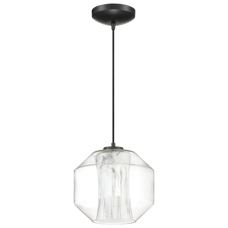 Luminaire suspendu géométrique à 1 lumière Nasser