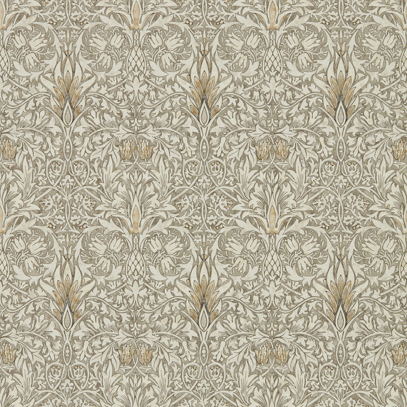 Acanthus 10.05m x 68.6cm Matte Wallpaper Roll, Light Brown