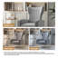 Joshy Upholstered 26.37" Wide Grey Velvet Wingback Armchair with Metal Legs-1393566461