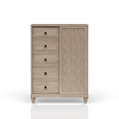 Commode 5 tiroirs finition sable