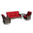 Solene Wicker 5 - Person Patio Conversation Set with Cushions-1080534268