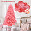Arbre de Noël rose en flocage artificiel en PVC-137626719