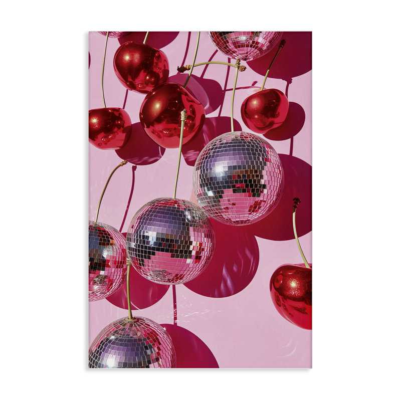 Cerise, fruits disco, conception par LSR Design Studio, H 30 po x l 20 po