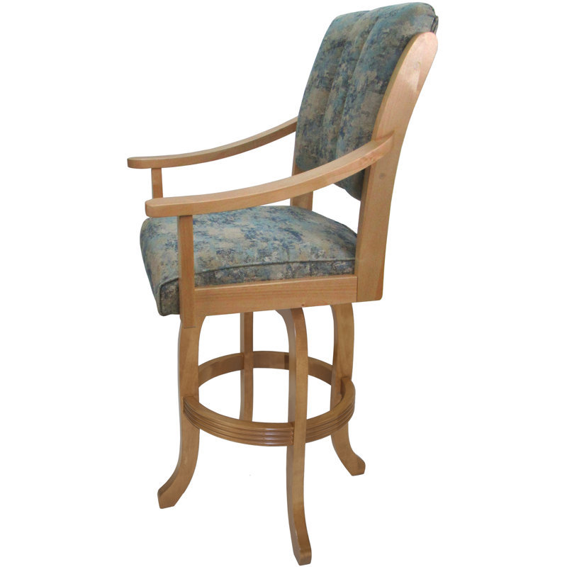 Counter 26" Solid Wood Swivel Bar Stool - Melina Base, Brun clair