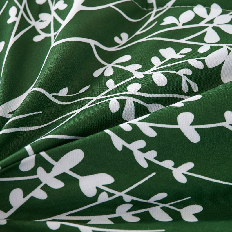 Hunter Green Twin Reversible Microfiber Comforter Set