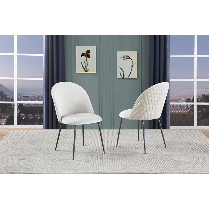 Fauteuil d'appoint en velours, Crème