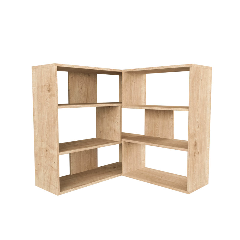 Amandine Corner Bookcase, Oak