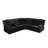 Coco Manual Black Semi Pu Breathable Leather Sectional  Living Room Recliner Intelligent 3-Piece Sofa Set