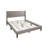 Modern, Brown, Burlap, Queen Size Bed, Diamond - Stitched Headboard, Comfortable Bedroom Piece Burlap Fabric, Modern Geometric Platform