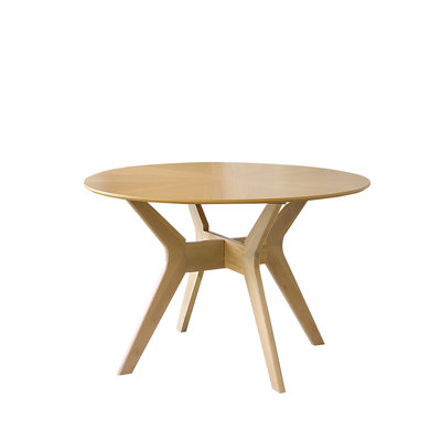 Lochy 46.7" Round Solid Wood Dining Table