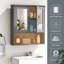 Armoire murale de salle de bain avec miroir et tablette -994501623