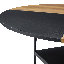 Ensemble de table et de chaises.Une table de salle à manger circulaire de couleur moderne épissée de 47,3 pouces de diamètre - rangement double couche.Avec 4 chaises de salle à manger en polyuréthane noir, simples et polyvalentes, confortables et accompagnées.-1146810346