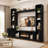  81.1" W Entertainment Center for TVs up to 55" with 30" Electric Fireplace, Storage Towers & Bridge-1630391262