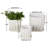 Cole And Grey 3 Piece Ceramic Ribbed Planter With Attached Saucer Set-1050279593