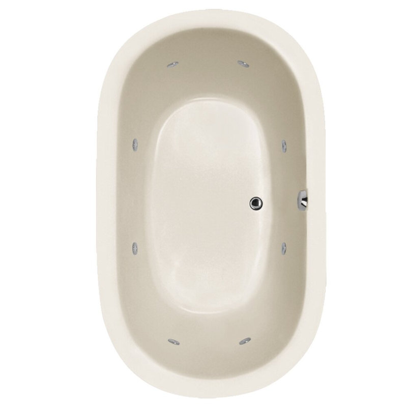 Lorraine 60'' L Bathtub, Biscuit, Matte Black