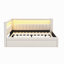 Lit plateforme tapissier avec ports USB et ceinture à DEL, avec lit gigogne-1098312448