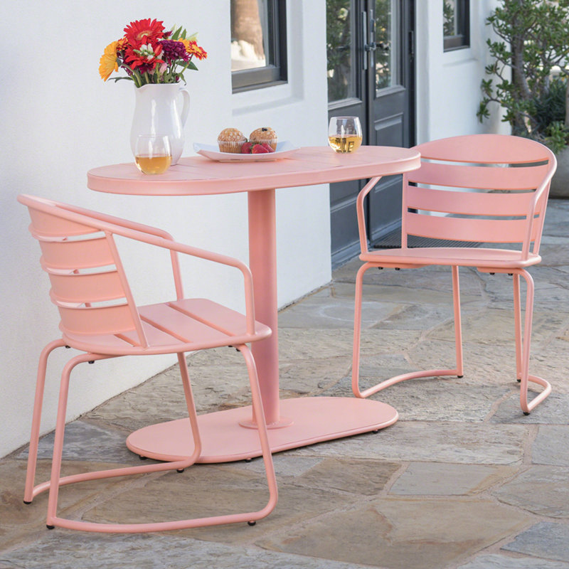 3PC dining table set, Coral